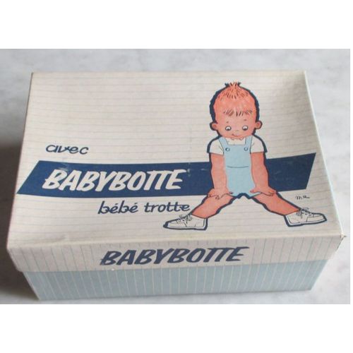 Anciennes Chaussures D'enfant En Cuir Blanc Beverly Babybotte Taille 18 - Rangés Dans La Boite D'origine Depuis Une Cinquantaine D'années - Pour Déco Ou Habiller Une Poupée