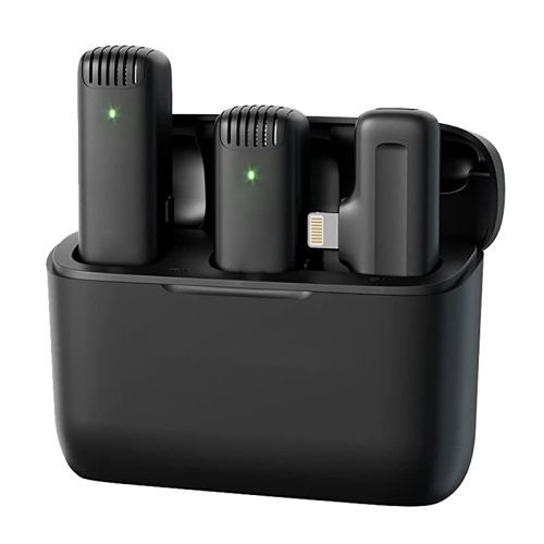 Microphone cravate sans fil un à deux avec boîtier de charge, interface : 8 broches-DS-MKFJ11IP