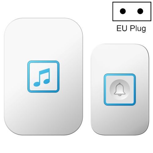 Sonnette De Porte Électronique Sans Fil Cacazi/Kajiasi A86, Télécommande Musicale Individuelle, Spécifications : Norme Européenne (Blanc) - Prise Américaine