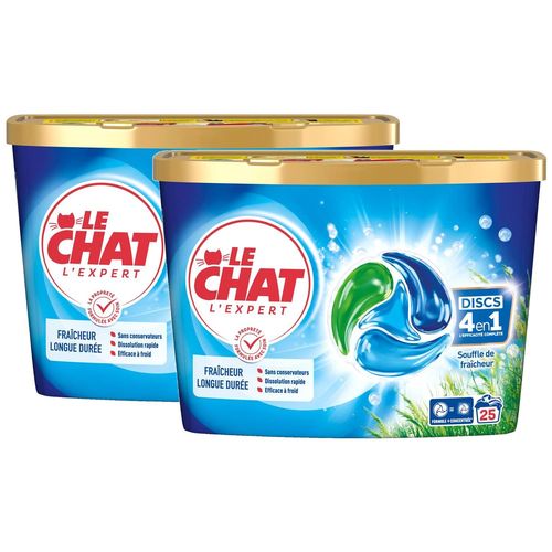 LE CHAT Lot de 2 Discs 4en1 L'Expert Souffle de Fraîcheur x25