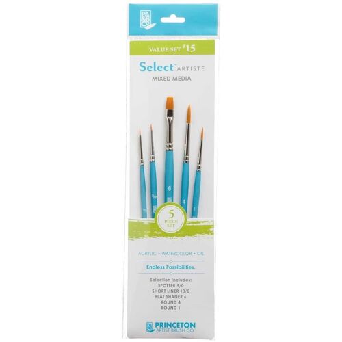 Princeton Pinceau Select Artiste Syn Set Value 15- 5 Pinceaux