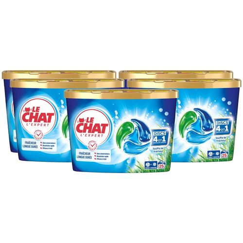 LE CHAT Lot de 5 Discs 4en1 L'Expert Souffle de Fraîcheur x25