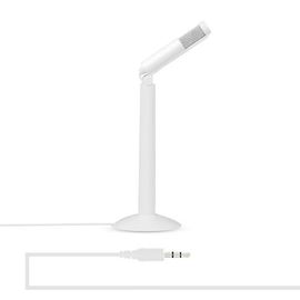 Mini microphone d'enregistrement professionnel à condensateur Yanmai SF-950, port casque 3,5 mm, longueur du câble : 1,3 m (couleur : blanc)