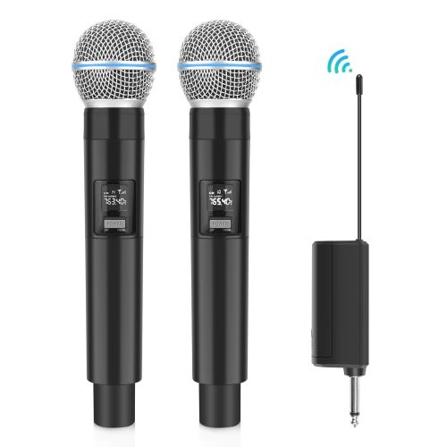 Microphone sans fil PULUZ 1 à 2 avec écran LED et émetteur 6,35 mm (couleur : noir)
