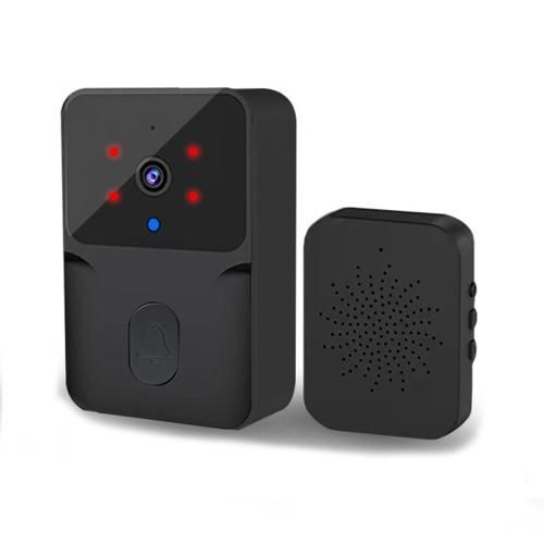 Sonnette vidéo sans fil M8 Wi-Fi compatible avec l'application Tuya, vision nocturne HD, interphone à changement de voix (noir) - T3 Blanc
