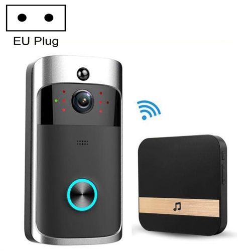 Sonnette vidéo intelligente Wi-Fi M3 720P à faible consommation avec sonnette (norme européenne) - Version sans sonnette