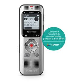ENREGISTREUR AUDIO PHILIPS VOICETRACER DVT2016 8 GO ALUMINIUM ARGENT