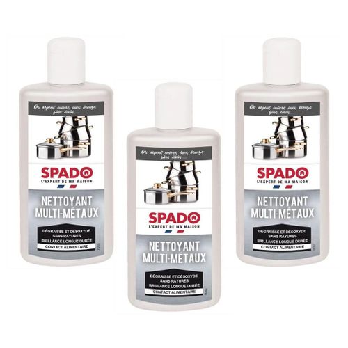 Spado Lot de 3 Flacons 250 ml nettoyant multi-métaux