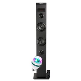 Enceinte colonne Tour de Son HIFI Bluetooth 50W NGS SKYCHARM USB, Radio FM et AUX in Télécommande, Entrée Optique, AMPOULE LED