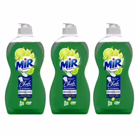 Mir Lot de 3 Vaisselles Secrets de Grands Chefs Citron Vert ¿ Liquide Vaisselle Main (450mL)