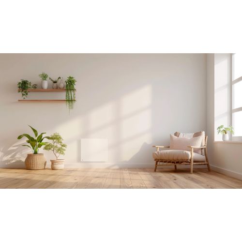 Radiateur électrique fixe à inertie sèche fonte 1000W Bestherm BIA horizontal blanc