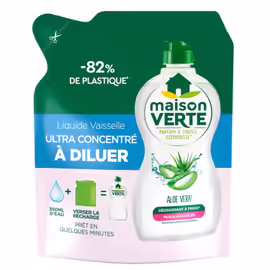 MAISON VERTE Liquide Vaisselle Ultra concentré à Diluer Aloe Vera 150ml