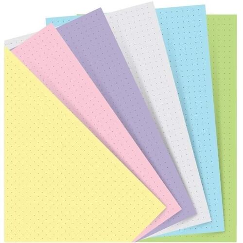 Filofax Feuille De Notes À Points Format A5 Coloris Pois Assortis Pastels