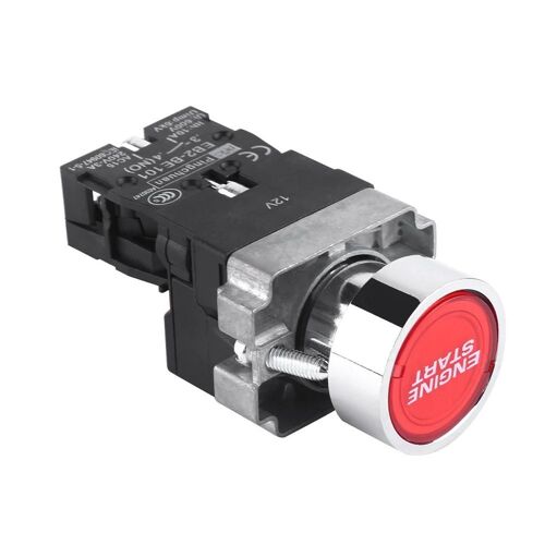 1pc 12v 10a Moteur De Voiture Démarreur Interrupteur D'allumage Led Bouton De Démarrage Rouge
