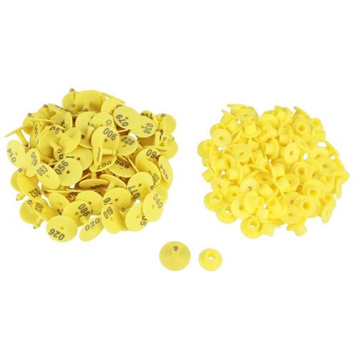 100pcs/Set Mouton Chèvre Porc Cochon Boeuf Vache Bétail Oreille Numéro Tag Fermier Animal Lettrage