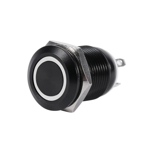 Voiture 12mm Led Lumière Momentané Bouton-Poussoir Interrupteur Bascule Noir Cas 2a