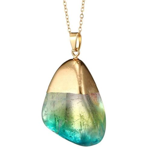 Bohème Femmes Ethinc Pierre Naturelle Pendentif Collier Chaîne Bijoux Accessoire