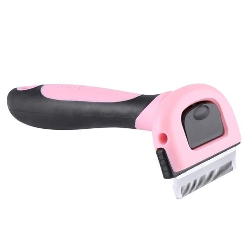 À La Mode Animal De Compagnie Chat Chien Chiot Peigne Poils Perte De Poils Élimination Nettoyage Brosse Outil (Rose)