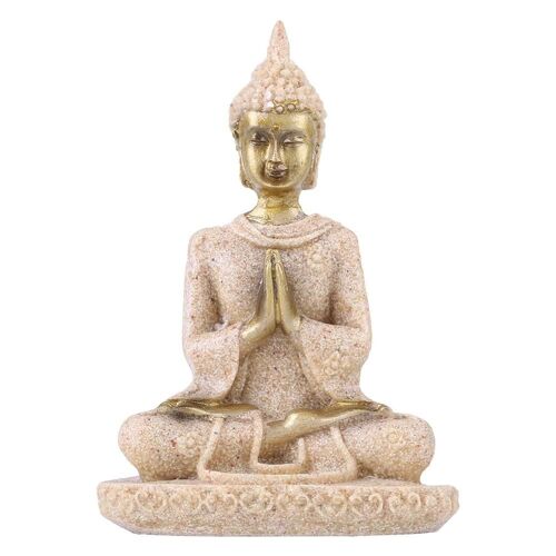 Méditation Assis Statue De Bouddha Décoration En Grès Figurine Amitabha Article D'ameublement