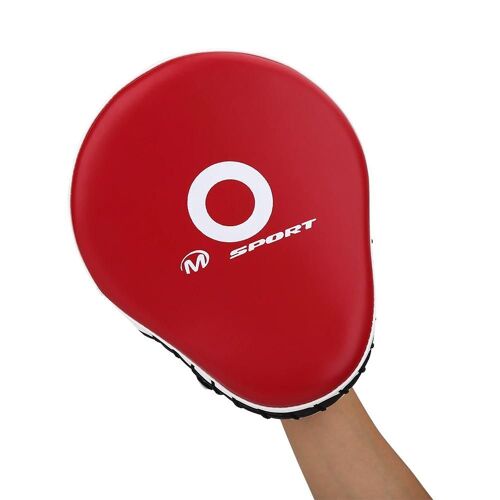 Épaissir Pu Cuir Punching Kicking Palm Pad Cible Boxe Punch Pads (Red Pad)