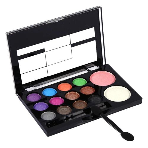 Fard À Paupières 12 Couleurs Et Fard À Joues 2 Couleurs Avec Pinceau Fard À Joues Poudre Fard À Paupières Palette(2 #) 
