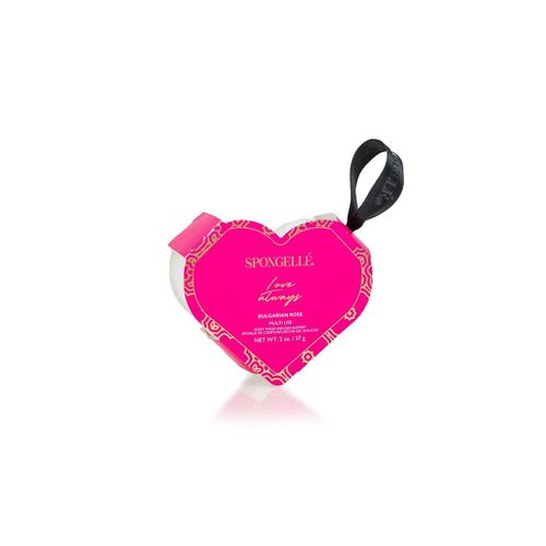 Spongelle Collection Daisy Tampon Corps En Forme De Coeur Rose Bulgare 1pc 