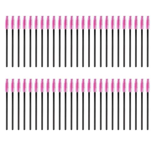 50pcs / Set Jetable Cils Brosse Mascara Applicateur Yeux Maquillage Outil Noir Rose Rouge 