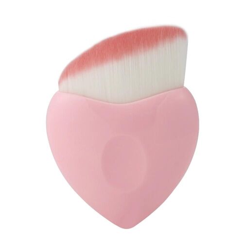 Outil De Maquillage Professionnel Fard À Joues Poudre Contour Coeur En Forme De Pinceau Visage Cosmétique Biseauté 