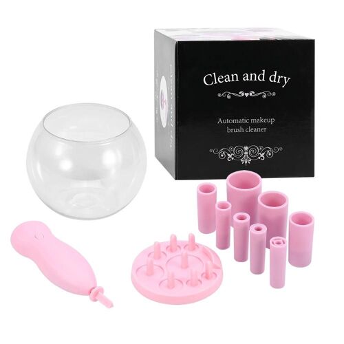 Ensemble De Nettoyant De Brosse De Maquillage Électrique Pinceaux Cosmétiques Automatiques Kit D'outils De Séchage De Lavage 