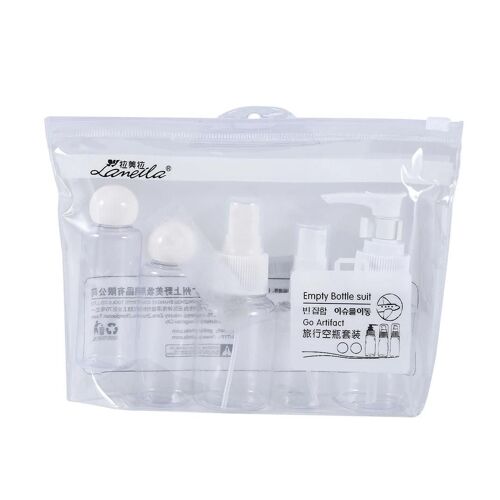 2016 Nouveau Portable Transparent Voyage Cosmétique Bouteille Points Embouteillement Cinq Ensembles Livraison Gratuite 