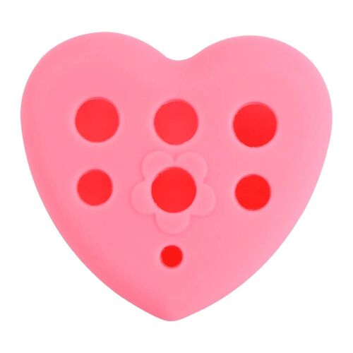 Gant De Nettoyage En Silicone En Forme De Coeur Maquillage Brosse De Lavage Nettoyants Pour Autolaveuse Outil Rose Vif 