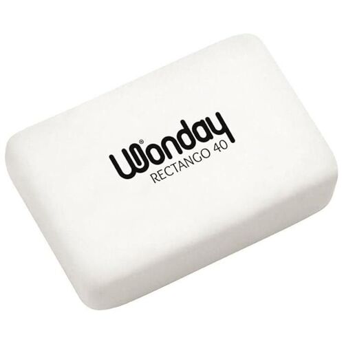 Wonday Gomme En Plastique Rectango 40, Blanc