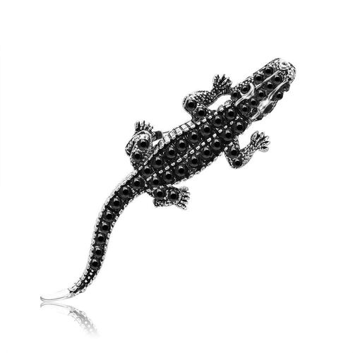 Femmes Zircon Broche Cool Crocodile Alliage Breastpin Femme Bijoux Accessoire