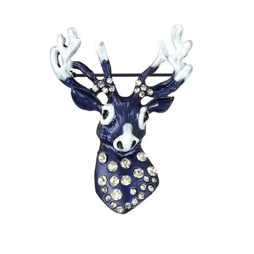 Tendance Femmes Bijoux Accessoire Strass Elk Décoration Clip Broche Broche
