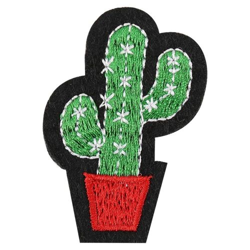 10pcs Mignon Cactus Forme Fer Sur Applique Coudre Vêtements Coudre Patches Robe Brodée Diy