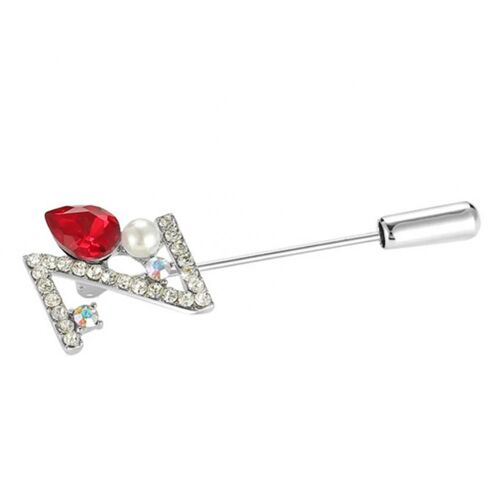 À La Mode Femmes Dame Broche Zircon Faux Perle Décoration Alphabet Forme Accessoire Clip