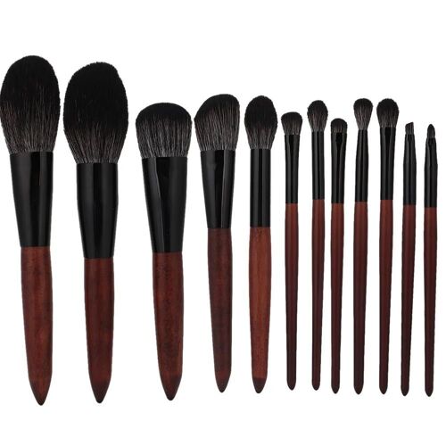 12pcs Pinceaux De Maquillage Set Poudre Fard À Joues Fard À Paupières Eyeliner Pinceau À Lèvres Outil De Beauté 