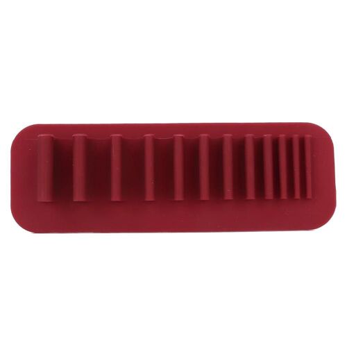 Brosse de maquillage murale en silicone souple Porte-brosse à dents Support d'organisateur RackDark Red
