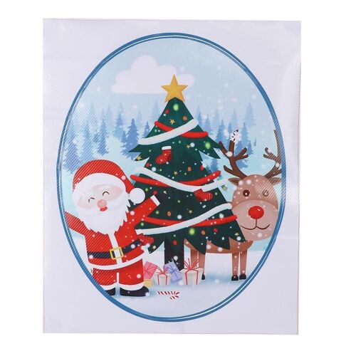 Père Noël motif salle de bain toilette sol autocollant antidérapant PVC imperméable à l'eau couvercle de toilette décalcomanies002