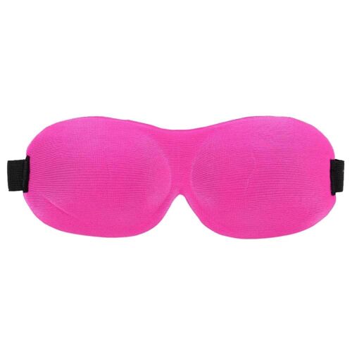 Masque Pour Les Yeux 3d Bloquant La Lumière Masque De Sommeil Avec Sangle Élastique Réglable Pour Le Voyage (Rose Rouge) 