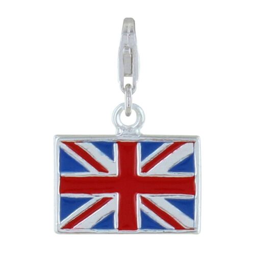Les Poulettes Bijoux - Charms Argent Drapeau Du Royaume-Uni