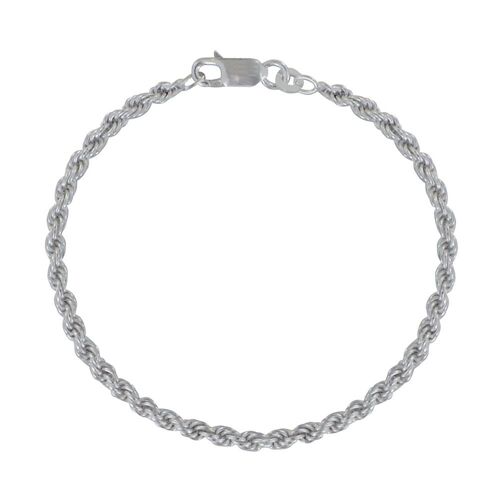 Les Poulettes Bijoux - Bracelet Argent Mailles Corde 3mm