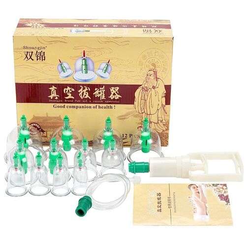 12pcs / Set Magnétique Massage Ventouse Set Médical Vide Corps Masseur Anti Cellulite