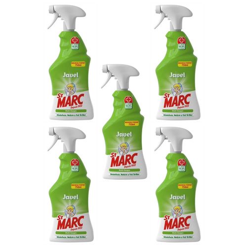 ST MARC Lot de 5 Pistolets Spray Nettoyant Multi-Usages avec Javel - 750 ml