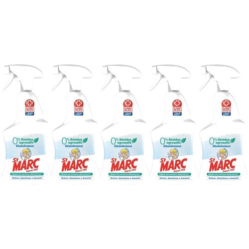 ST MARC Lot de 5 Pistolets Désinfectant 0% Residus Agressifs 500mL