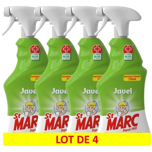 ST MARC Lot de 4 Pistolets Spray Nettoyant Multi-Usages avec Javel - 750 ml