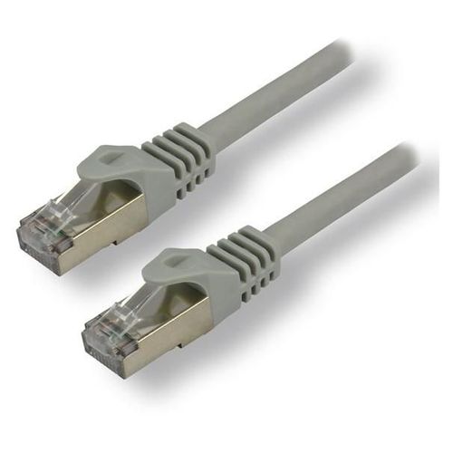MCL - Câble réseau - RJ-45 (M) pour RJ-45 (M) - 10 m - 6.2 mm - S/FTP - CAT 7 - sans halogène, moulé, sans crochet - gris