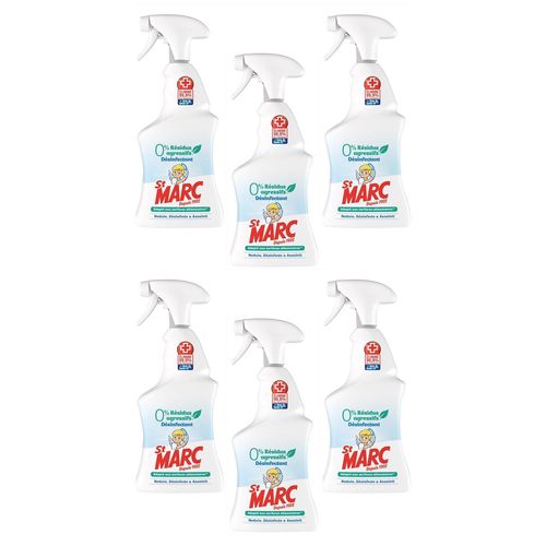ST MARC Lot de 6 Pistolets Désinfectant 0% Residus Agressifs 500mL