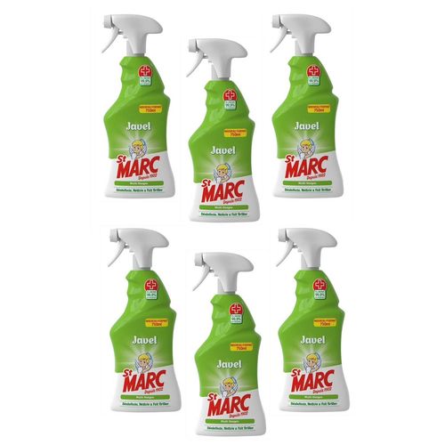 ST MARC Lot de 6 Pistolets Spray Nettoyant Multi-Usages avec Javel - 750 ml
