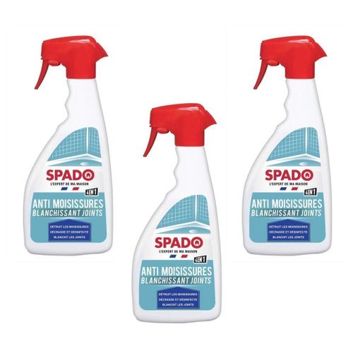 Spado Lot de 3 Pistolets 500 ml Anti Moisissures Blanchisseur de joints